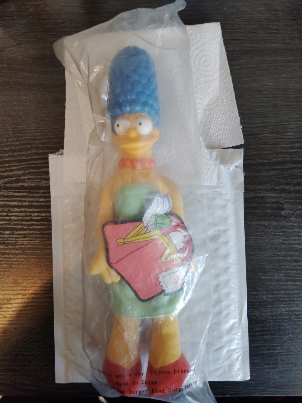 Marge Simpson Figure with Blue Hair and Green Dress
